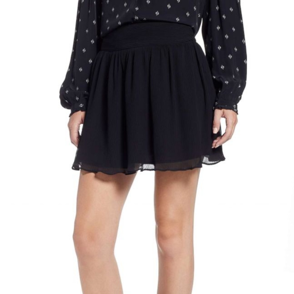 Something Navy Black Mini Skirt